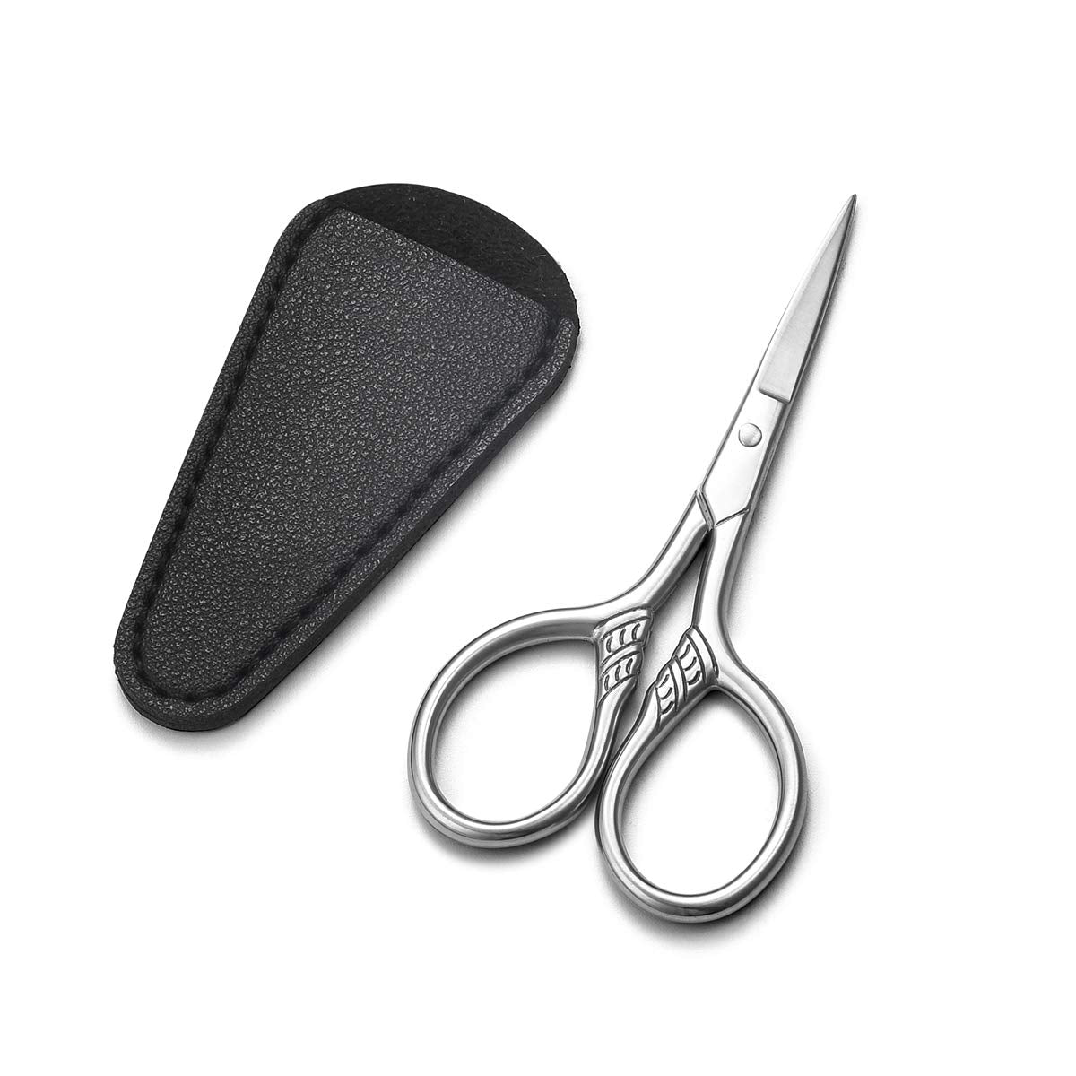 HITOPTY front view of scissors and sheath showing compact grooming benefit