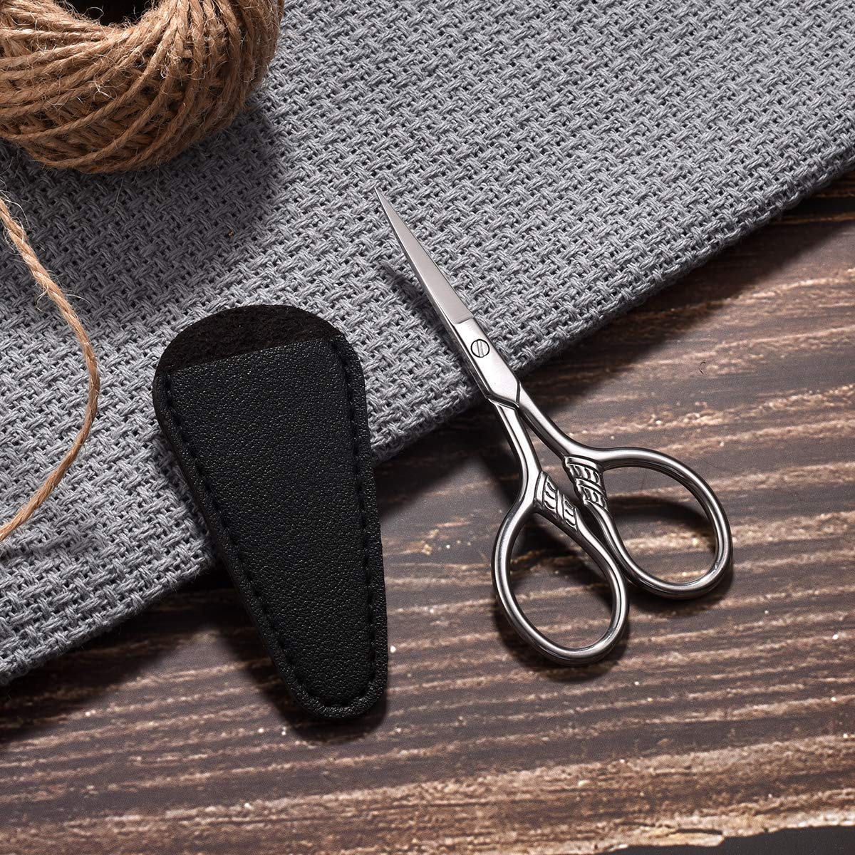 HITOPTY scissors seated in PU sheath for safe transport and storage