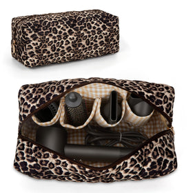 HiTotes front view floral travel case showing zipper and chic design for easy identification