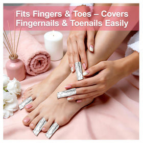 HIWRBDTI wrap applied on finger demonstrating quick, mess-free removal