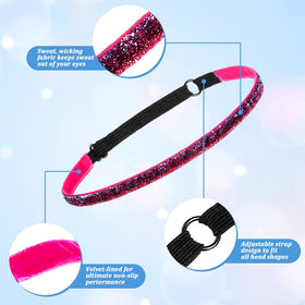 HJZHII headband held in hand to show compact size and easy portability