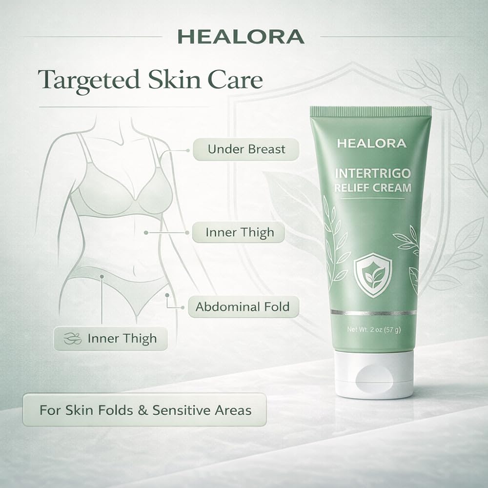 Hlonns Healora applying under breast to illustrate comfort and reduced friction
