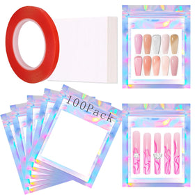 HLQHXWHZT front packaging bag showing nails, boosts product visibility
