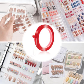 HLQHXWHZT salon-style display of mounted press-on nails illustrating professional look