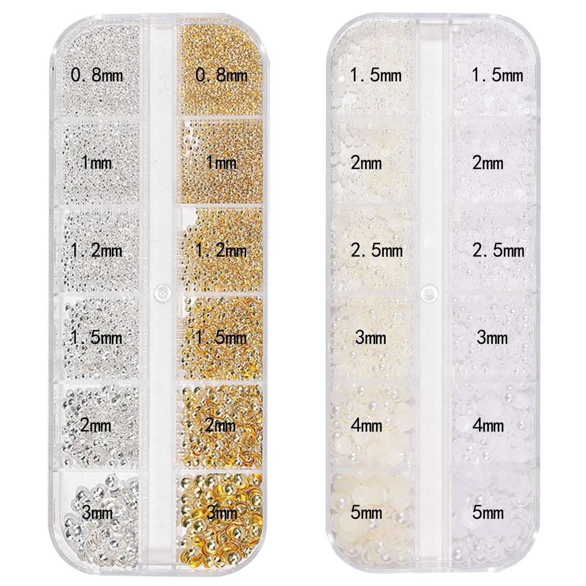 HNUIX close-up of mixed beads revealing texture and reflective finishes for sparkle