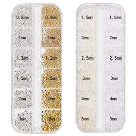 HNUIX close-up of mixed beads revealing texture and reflective finishes for sparkle