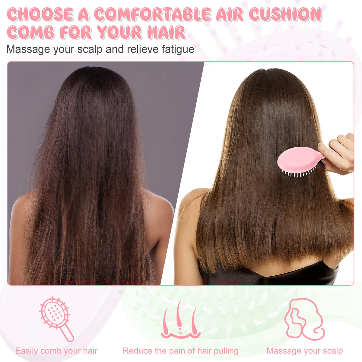 HOFASON mini brush in hand demonstrating compact size and portability