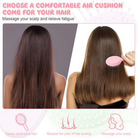 HOFASON mini brush in hand demonstrating compact size and portability