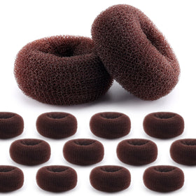 HOFASON front packaging showing 12 brown medium bun makers, quick styling benefit
