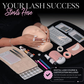 HOKA precision tweezers and lash glue detail for accurate application