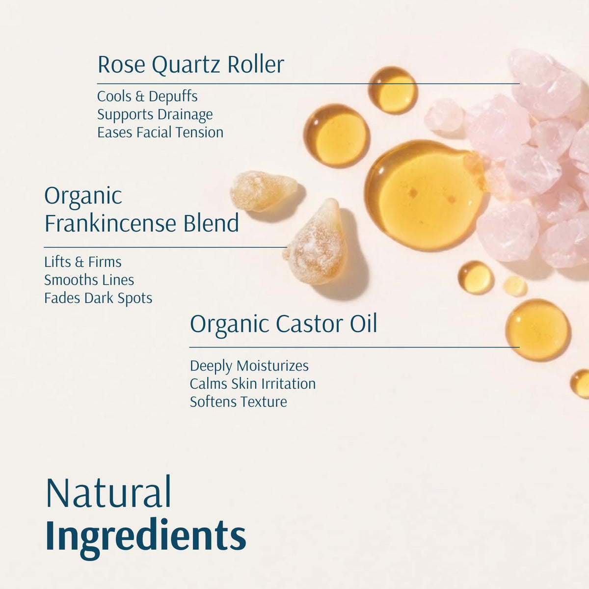 Holistic Goddess rose quartz roller closeup for cooling application benefit