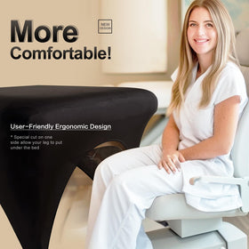 HOLITS ergonomic cut-out detail enabling technician leg comfort and access