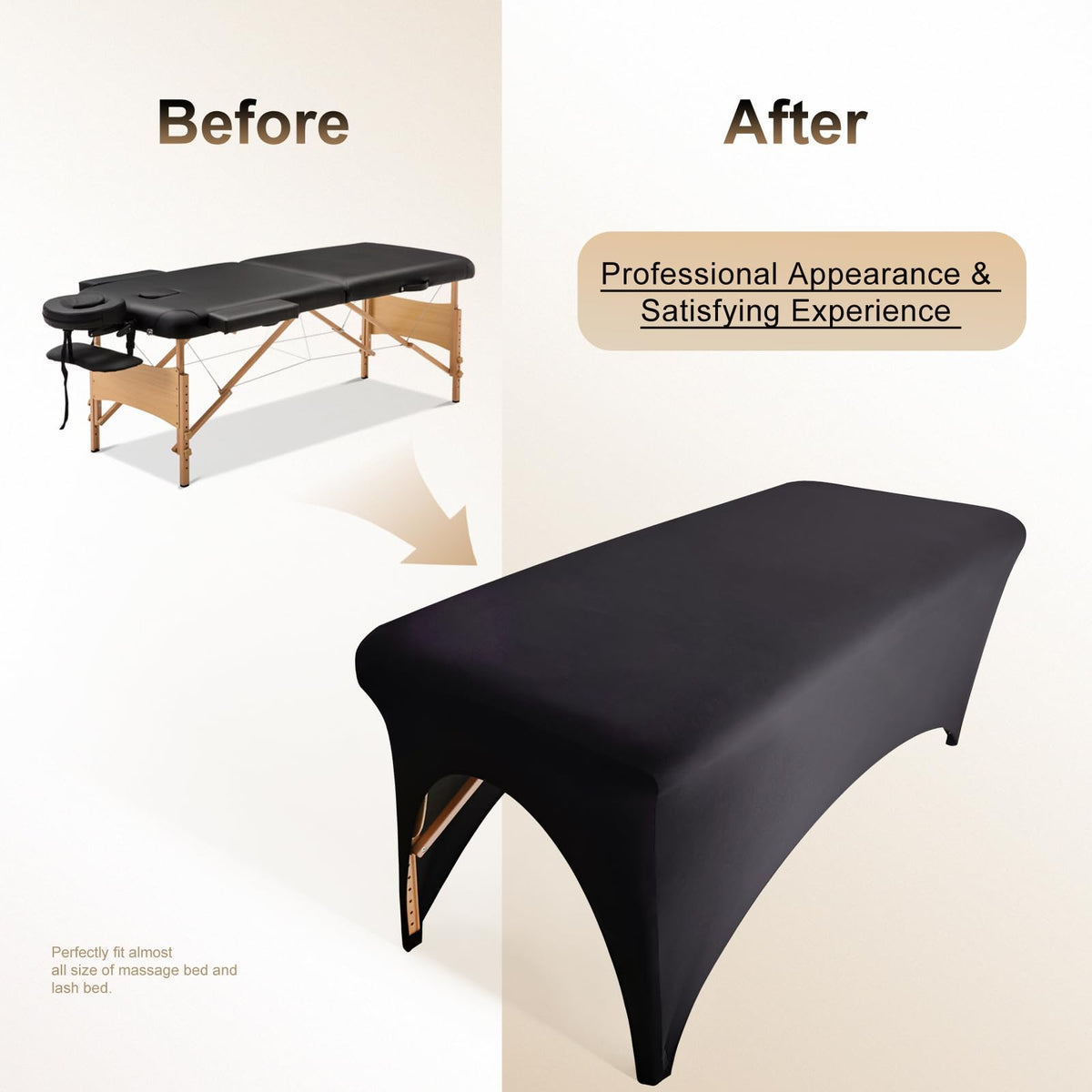 HOLITS cover beside measuring tape illustrating fit for 68–72 inch tables