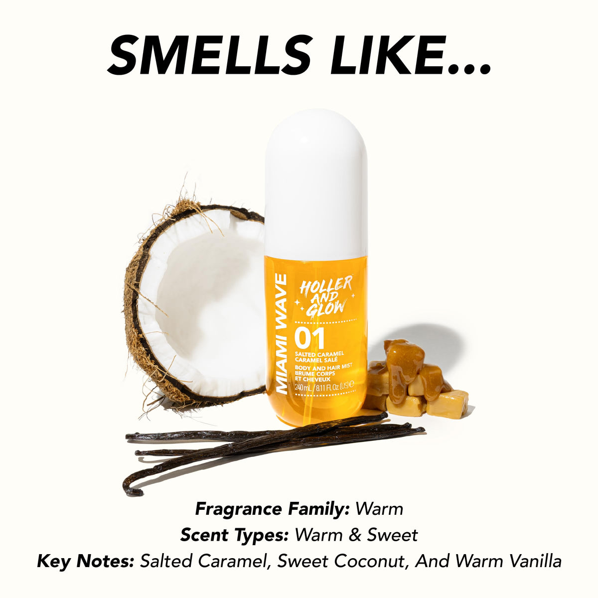 Holler & Glow label detail highlighting product name and scent notes