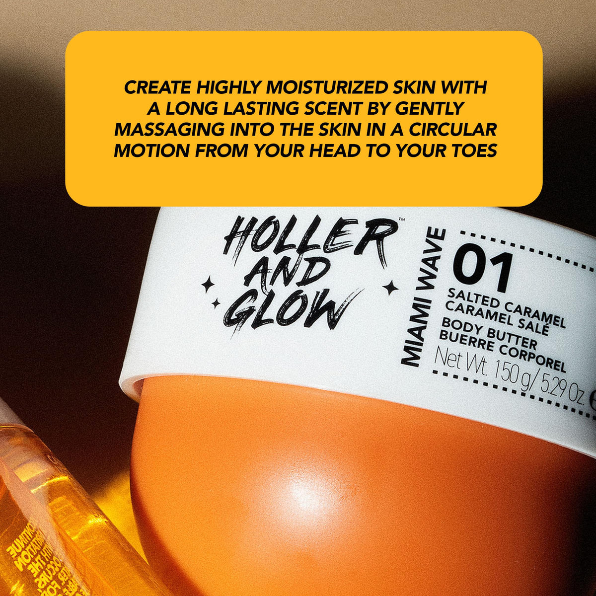 Holler & Glow texture droplet on skin illustrating non-greasy finish