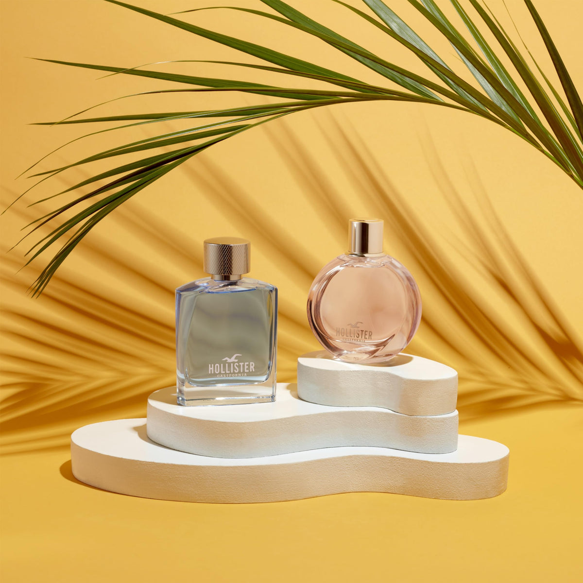 Hollister Wave next to a travel bag to show 100 ml scale, convenient travel size benefit