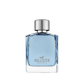 Hollister Wave front bottle showing clear glass and minimalist label, easy-storing benefit