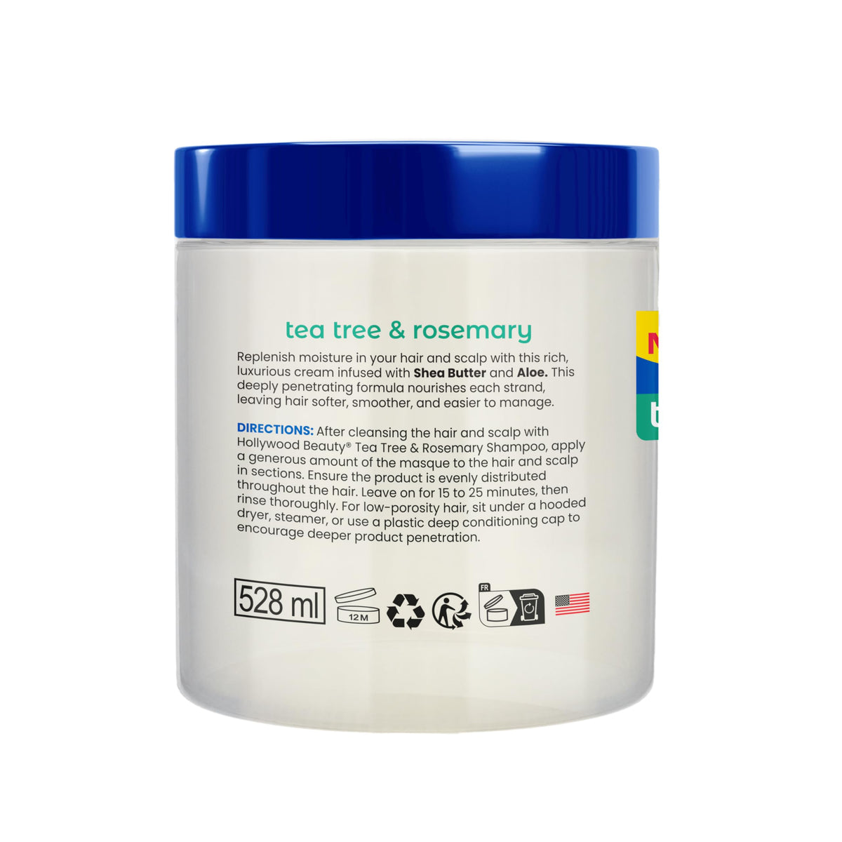 Hollywood Beauty rosemary and tea tree botanicals displayed for natural clarity
