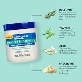 Hollywood Beauty scoop of shea butter blended into masque for moisture