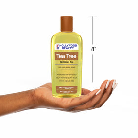 Hollywood Beauty oil texture close-up showing smooth, lightweight shine and absorption