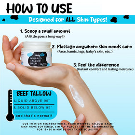 HolyCow ingredient label showing grass-fed tallow and organic jojoba for clean sourcing