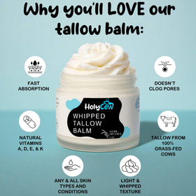 HolyCow open jar showing smooth cream consistency for concentrated moisturization