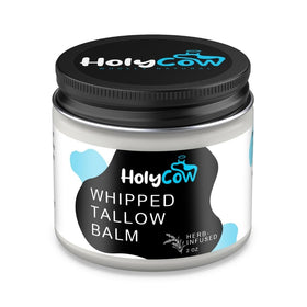 HolyCow jar on bathroom counter in lifestyle setting suggesting daily routine boost