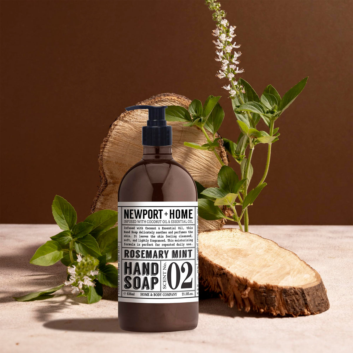 Home & Body Company lather texture on hand illustrating gentle coconut-infused moisturizing benefit