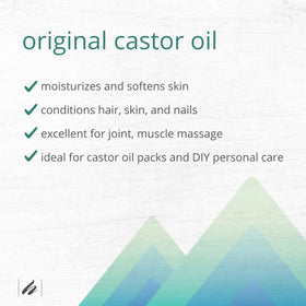 Home Health castor oil dropper dispensing a controlled nourishing drop