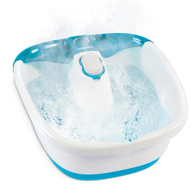 HoMedics front view of foot spa showing compact design and easy storage benefit