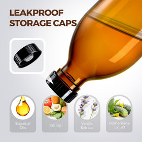 HomePicker bottle with labels applied for quick identification and tidy countertop organization