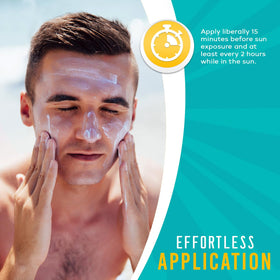 HOMESPHERE sunscreen packet in use at the beach for on-the-go protection