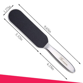 Homeve abrasive pad detail showing textured surface for fast callus removal