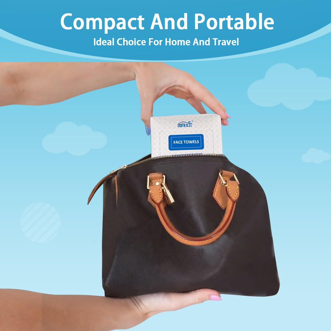 HOMEXCEL compact boxed size fitting into a travel bag conveniently