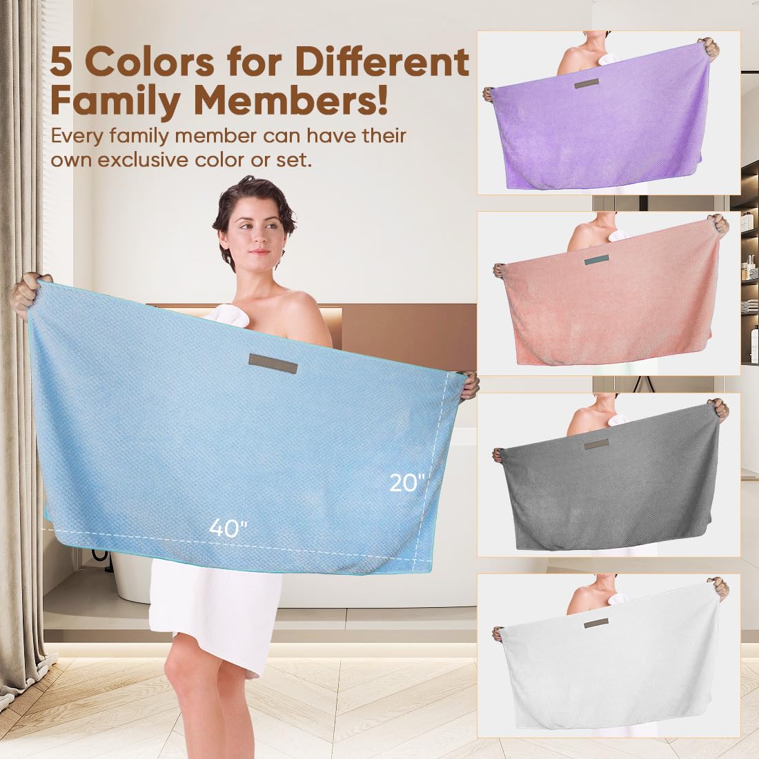HOMEXCEL elastic strap and button detail for secure, hands-free drying
