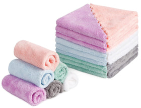 HOMEXCEL front packaging view showing 24 reusable face cloths and colors, sustainable benefit