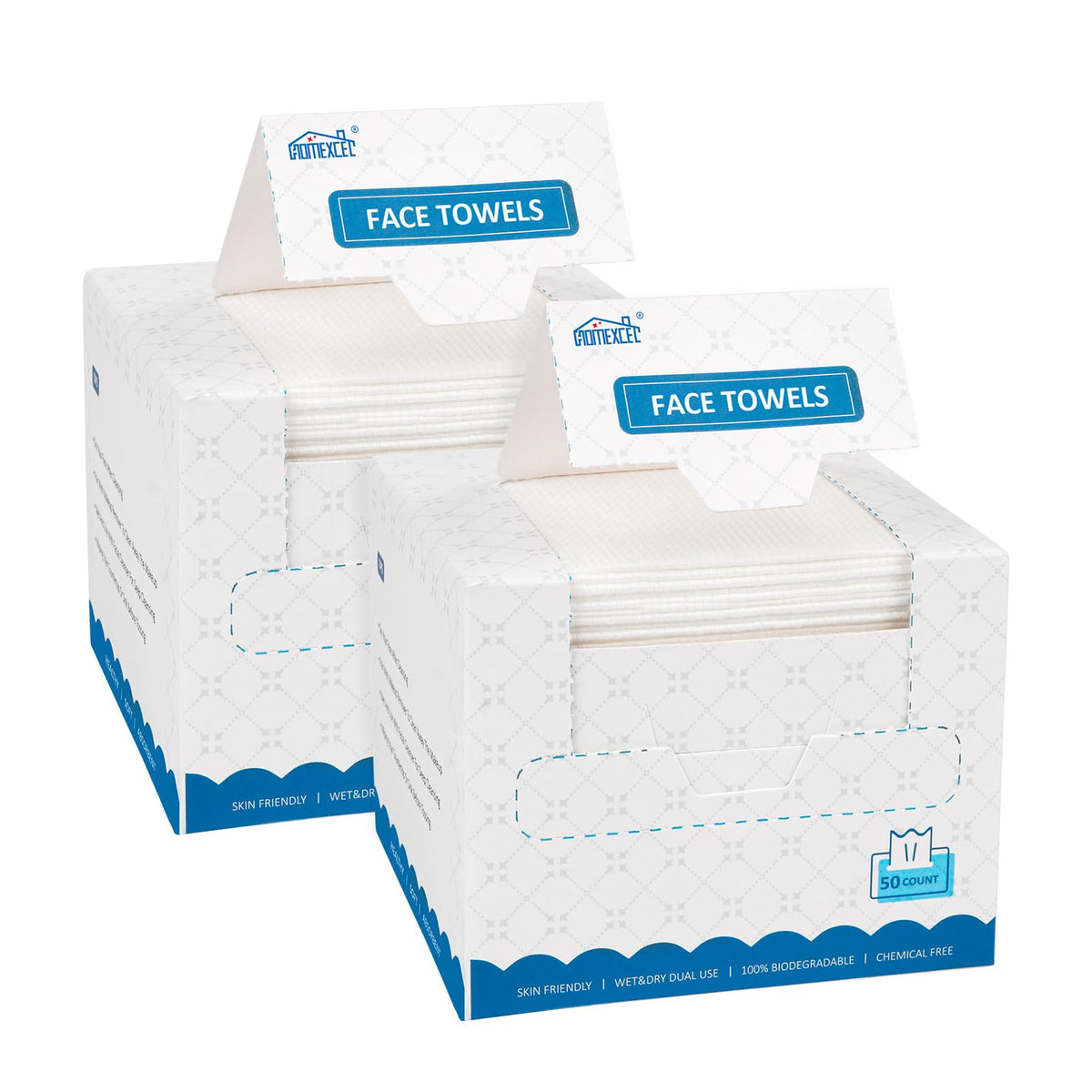 HOMEXCEL front packaging showing two boxes and product count benefit