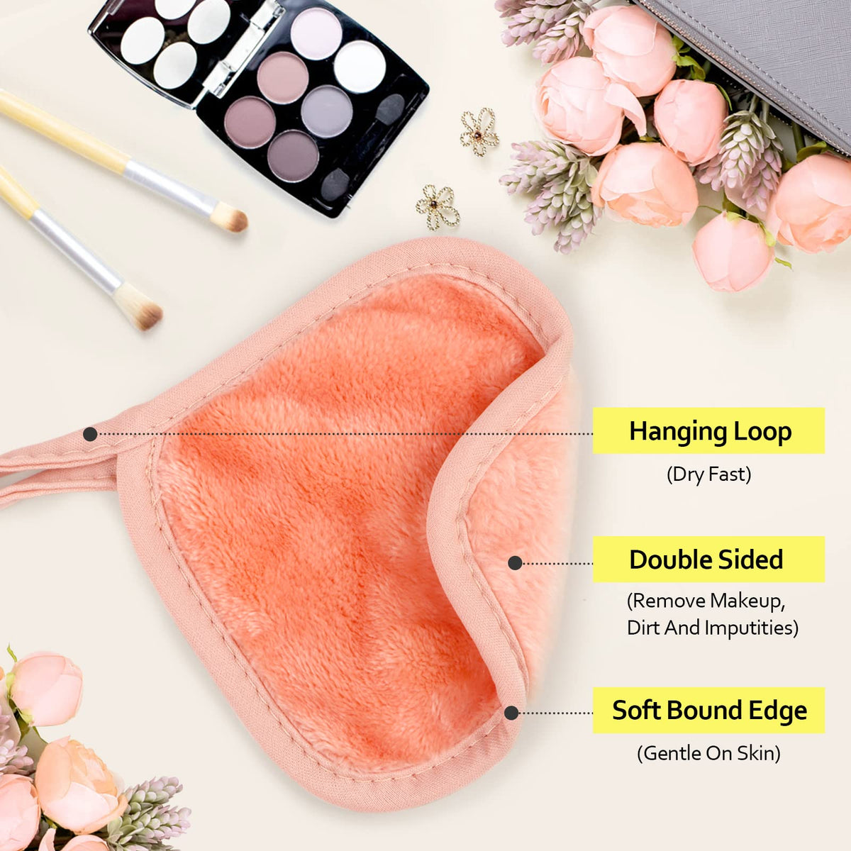 HOMEXCEL plush-side close-up microfiber texture for deeper cleansing benefit