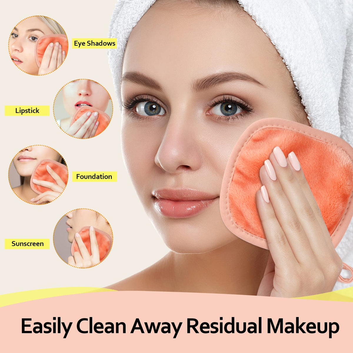 HOMEXCEL smooth-side close-up soft microfiber surface for gentle finishing benefit