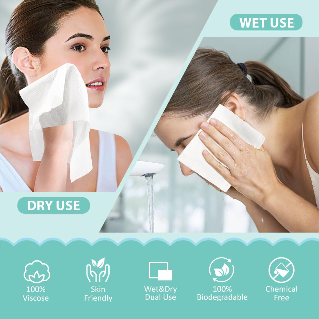 HOMEXCEL towel in hand demonstrating soft, lint-free benefit