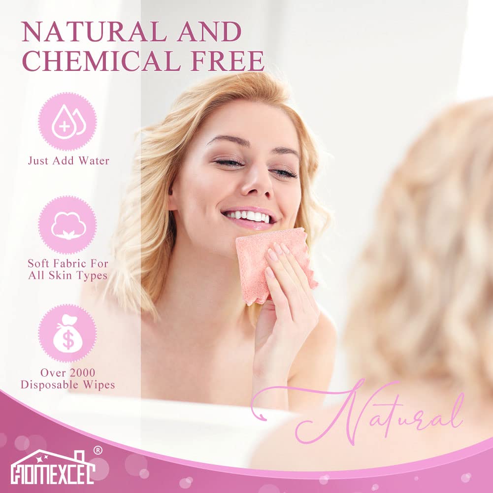 HOMEXCEL damp cloth removing eye makeup demonstrating effective cleansing benefit