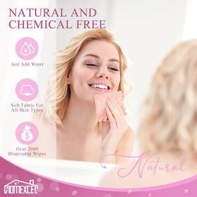 HOMEXCEL damp cloth removing eye makeup demonstrating effective cleansing benefit