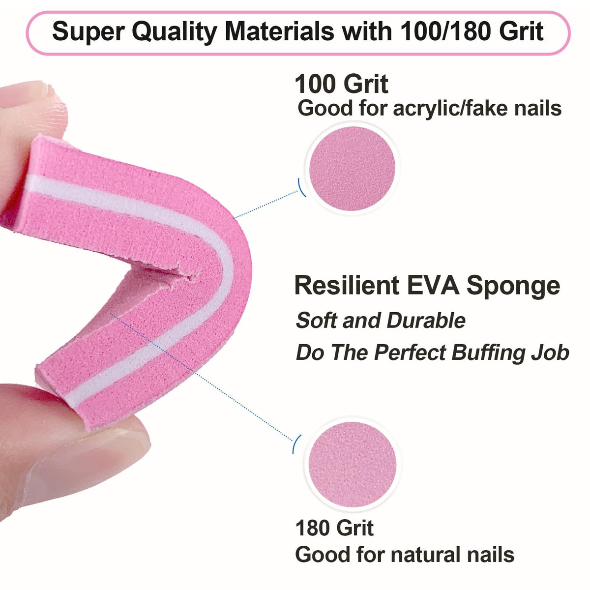 HomeyEra buffer smoothing an acrylic nail to improve polish adhesion