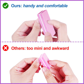 HomeyEra buffer held between fingers for size and precision control benefit