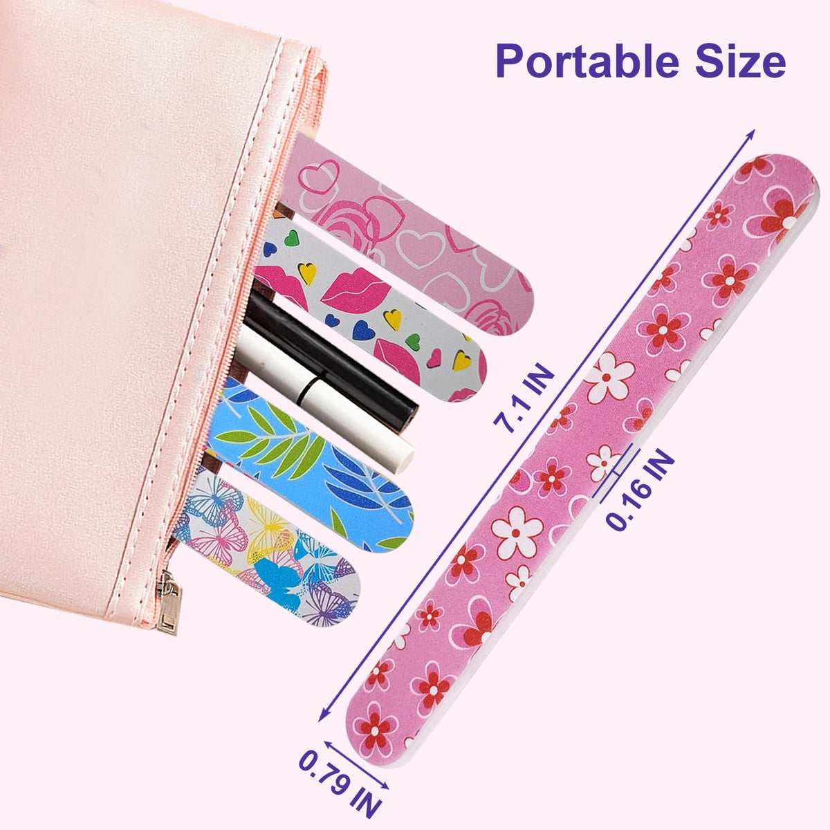 HomeyEra manicure station with files for quick-access salon-ready organization