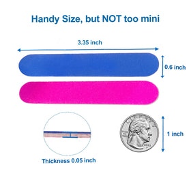 HomeyEra file beside a ruler showing 3.35-inch size for portability