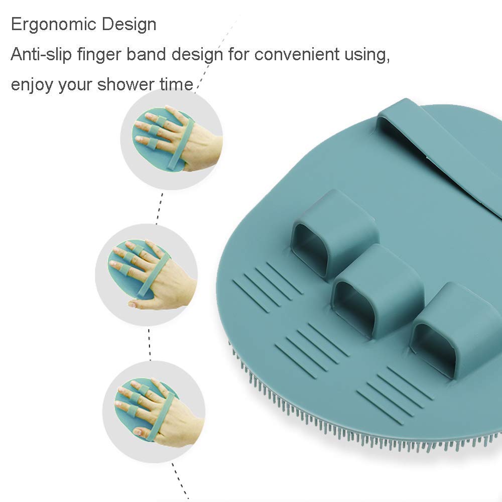 HOMMIESAFE detailed silicone bristle texture for gentle exfoliation benefit