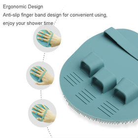 HOMMIESAFE detailed silicone bristle texture for gentle exfoliation benefit