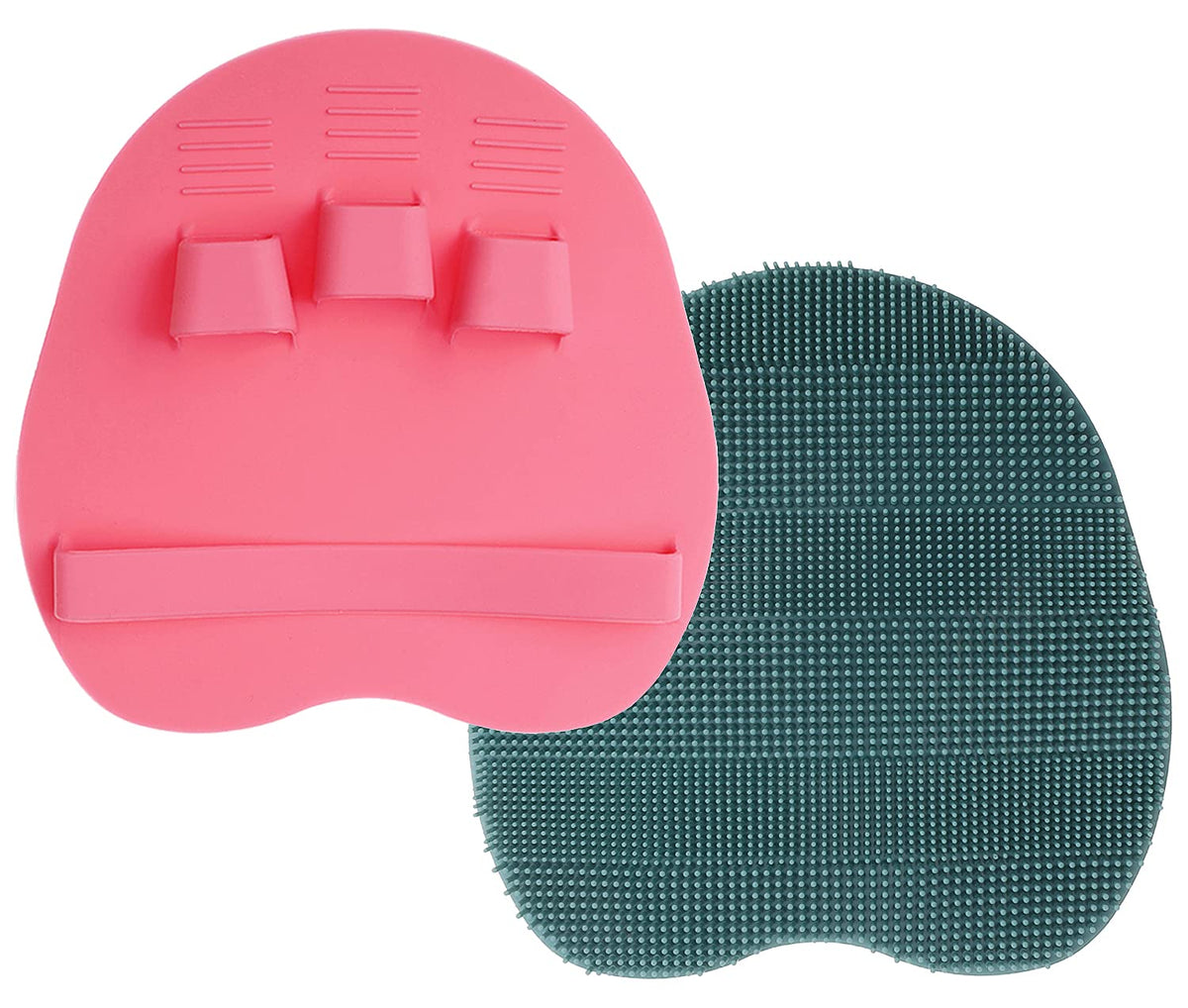 HOMMIESAFE front view showing two-color pack, hygienic bath tool benefit