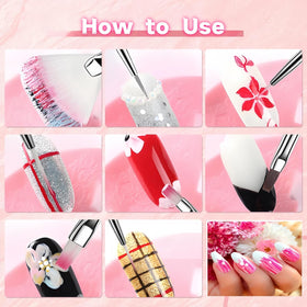 HomTop artist using brushes on practice nails demonstrating control and technique
